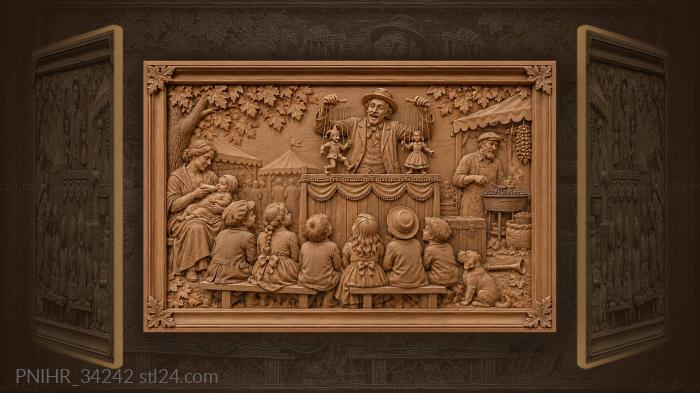 Puppeteers perform at the autumn fair 3d STL model