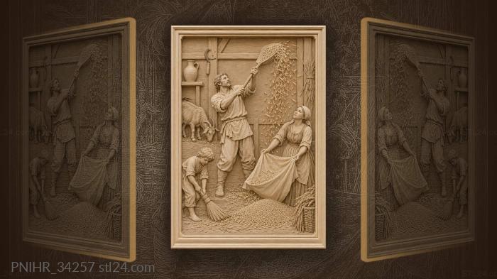Winnowing grain after the harvest 3d STL model