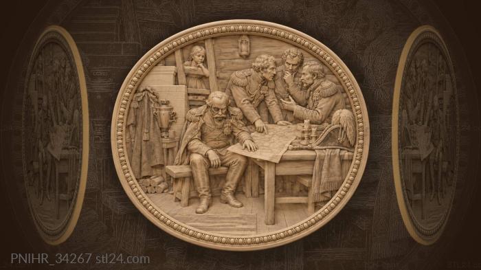 Old marshal and war council 3d STL model