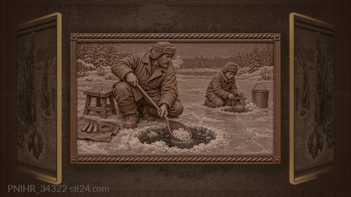 Long net clearing slush near trap 3d STL model