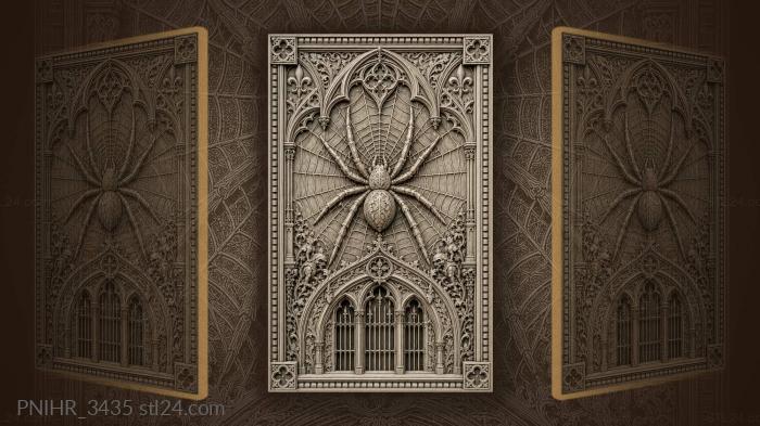 Gothic spider and stone archway 3d STL model