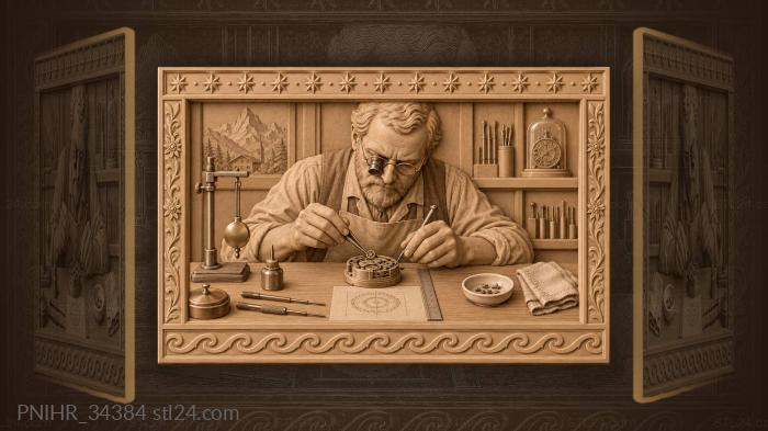 Watchmakers concentration tiny brass gear 3d STL model