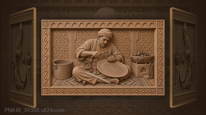 Chaser taps a staccato line along a copper rim 3d STL model