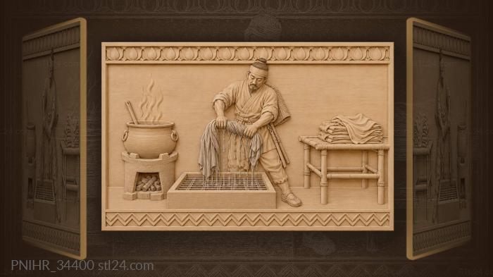 Wringing silk over the collecting trough 3d STL model