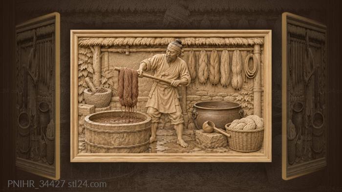 Korean dyer with madder bath 3d STL model