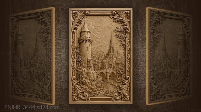 Tower bridge distant city landscape 3d STL model