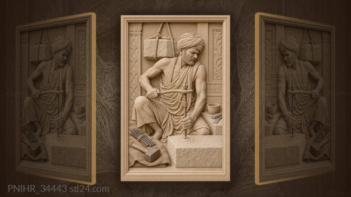 Artisan works beneath the hanging block 3d STL model