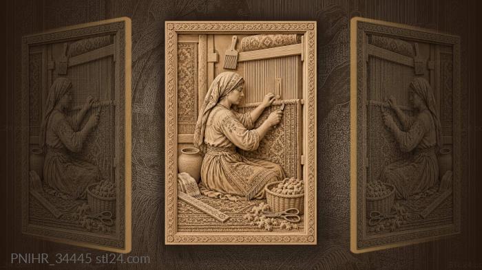 Turkish weaver trimming velvet loops 3d STL model