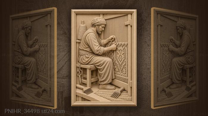 Weaver at work traditional craft 3d STL model