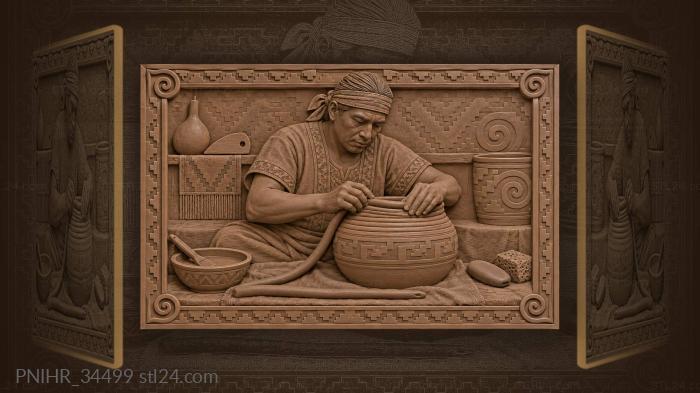 Clay coil rolled between two palms 3d STL model