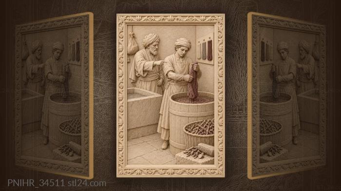 Turkish dyer with crimson wool 3d STL model