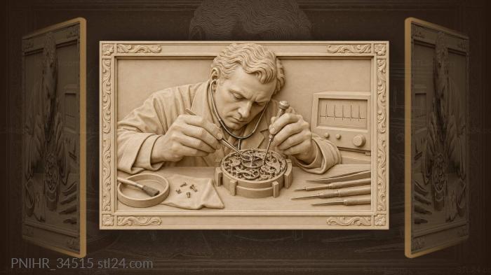 Watchmaker’s precision time adjustment detail 3d STL model