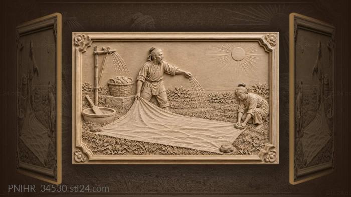 Korean ramie bleaching in sunlight 3d STL model