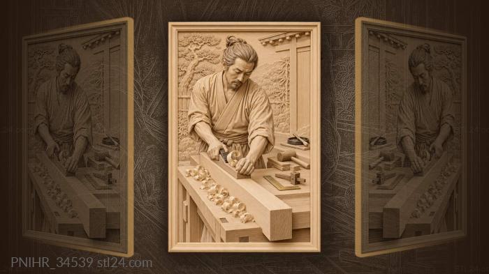 Joiner planes cedar beam smooth 3d STL model