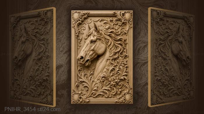 Flowering currents part before the neighing horse 3d STL model