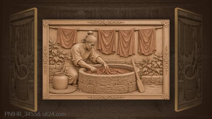 Korean dyer and madder dyeing 3d STL model