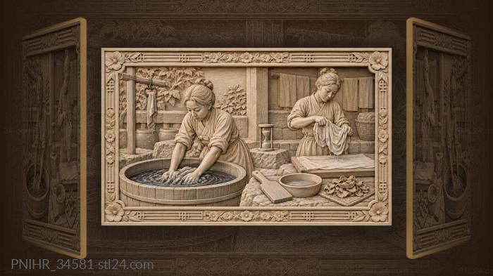 Korean indigo dyeing ancient tradition 3d STL model