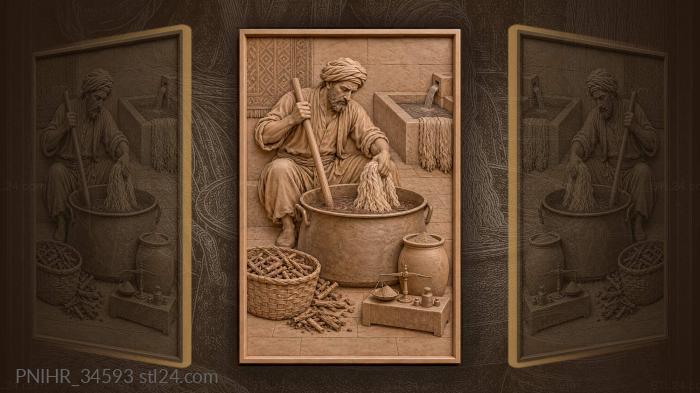 Turkish dyer and crimson wool 3d STL model