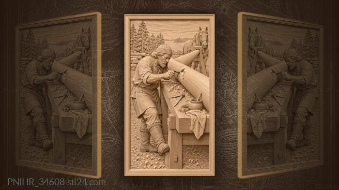 Finnish spar maker at work 3d STL model