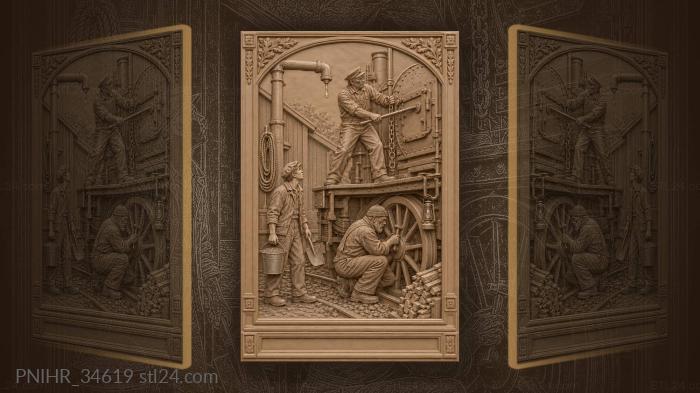 Steam engine firebox gritty struggle 3d STL model
