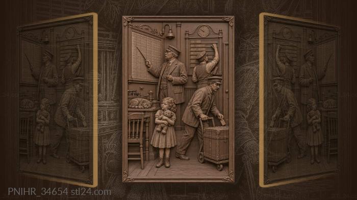 Railway station bustling with life 3d STL model