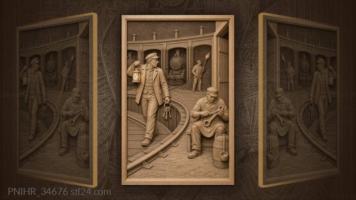 Night shift at the roundhouse 3d STL model