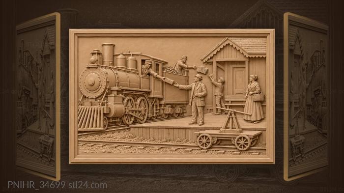 Train stop country dispatch delivery 3d STL model