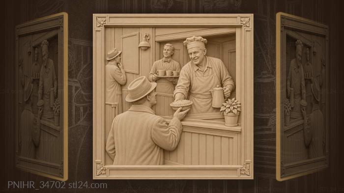 Station treat warm coffee break 3d STL model