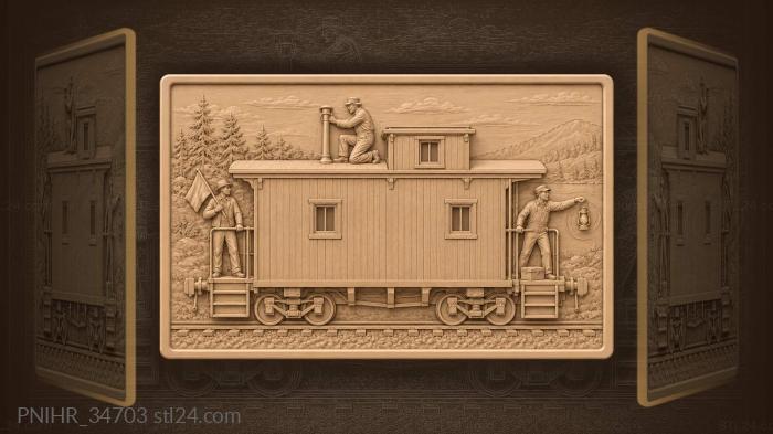 Train conductor with lantern signal 3d STL model