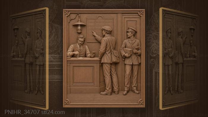 Station life old ticket office 3d STL model