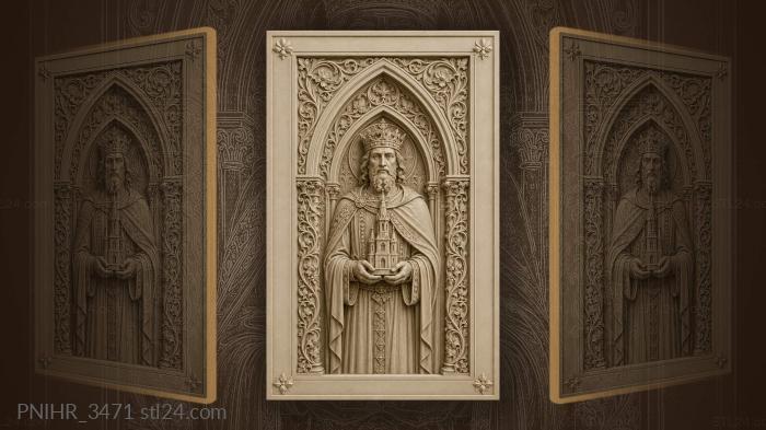 Gothic window with fairytale tower 3d STL model