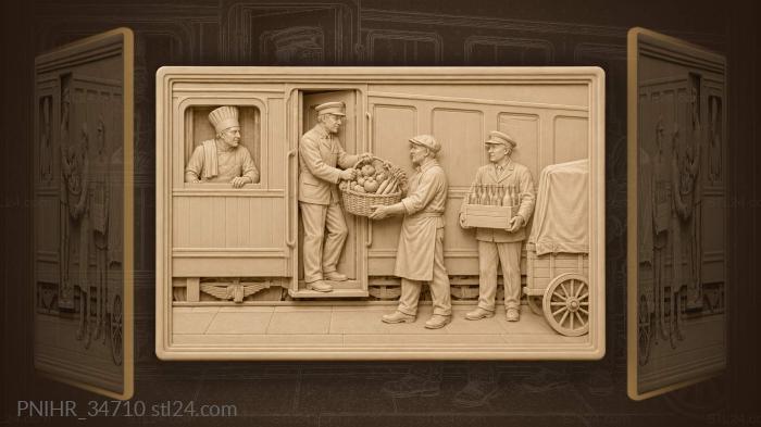 Dining car delivery fresh produce 3d STL model