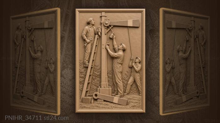 Oiling semaphore pivot with long can 3d STL model