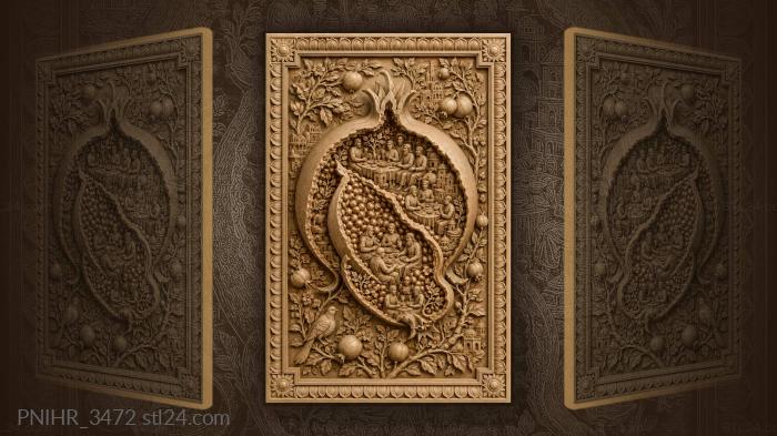 Pomegranate feast hidden world scenes 3d STL model