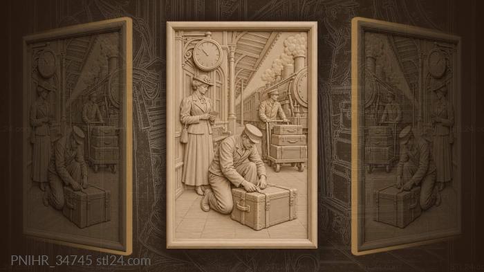 Station hustle and bustle departure 3d STL model