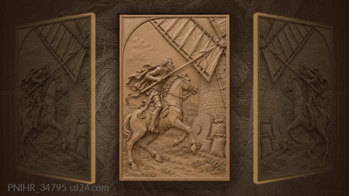Knight’s daring attack on windmill 3d STL model