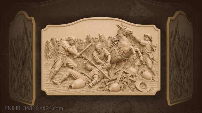 Muleteers skirmish by the watering place 3d STL model