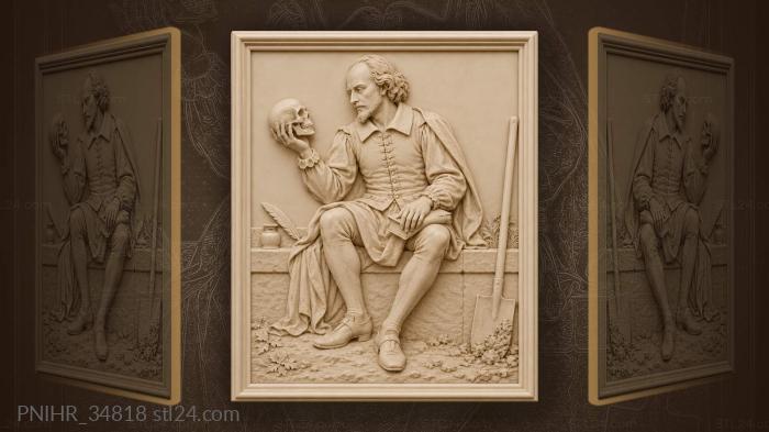 Skull reminds shakespeare of former jokes 3d STL model