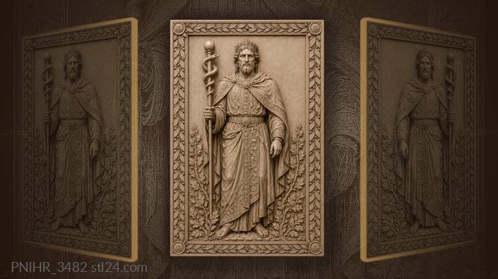 Noble lord with serpent staff 3d STL model