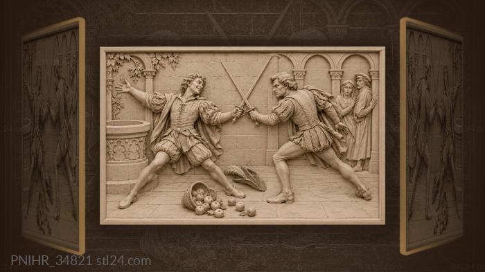 Mercutio locks blades with advancing tybalt 3d STL model