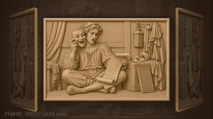 Masked performer speaks from his own heart 3d STL model