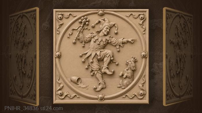 Jester shakes bells for crowned dog 3d STL model