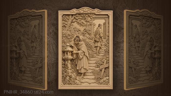 Traveler and lantern by the way 3d STL model