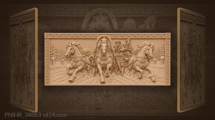 Troika rushes writer down winter road 3d STL model