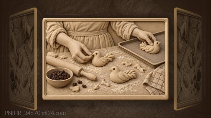 Baking larks springtime dough delight 3d STL model