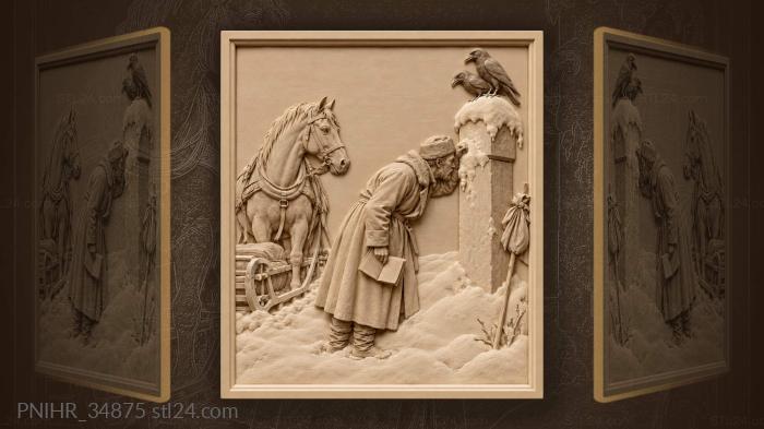 Wayfarer checks his route beneath the crows 3d STL model