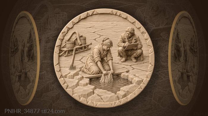 Winter wash day by the hole 3d STL model