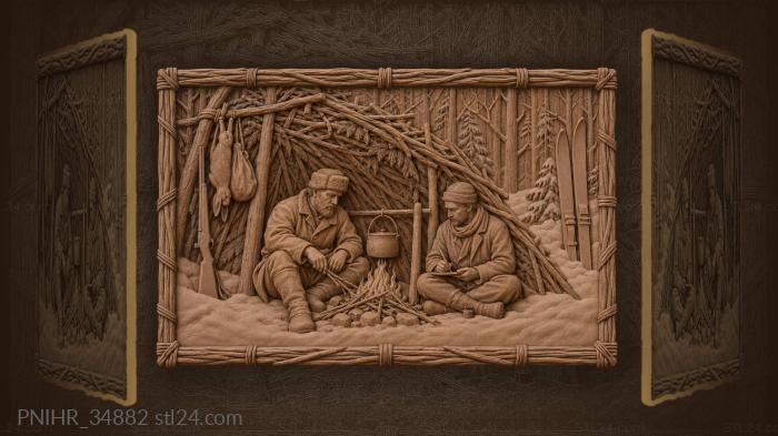 Ranger tells a fireside hunting story 3d STL model