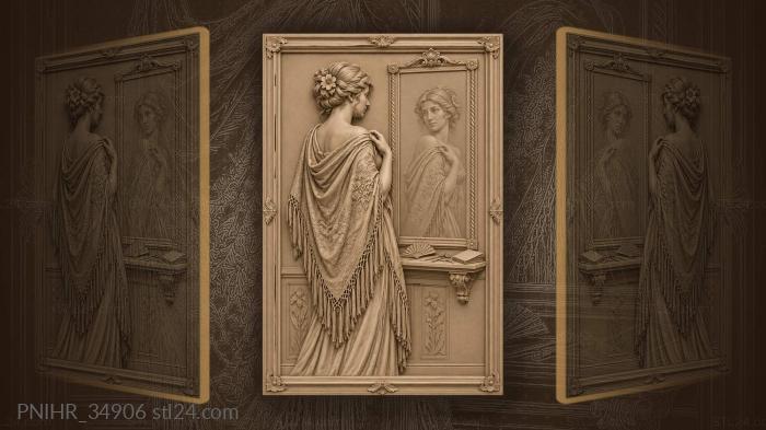 Poetess and her fleeting reflection 3d STL model