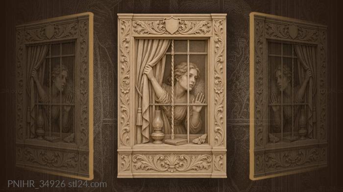 Window glimpse hidden longing hope 3d STL model